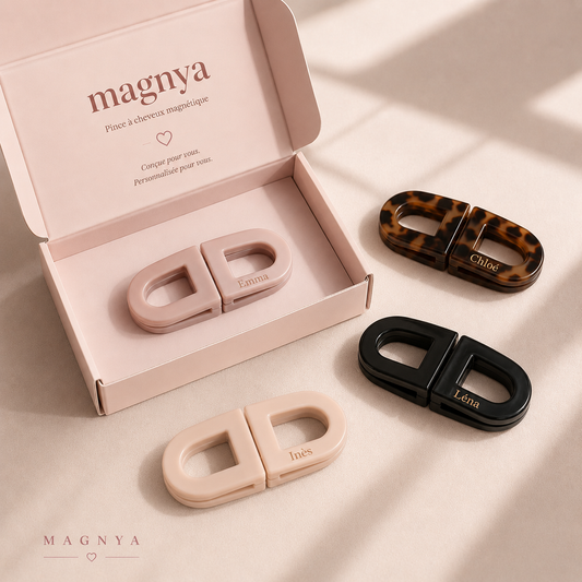 Magnya — Pince magnétique gravée à ton prénom